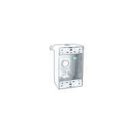 RAB Weatherproof Single Outlet Box - (3) 1/2