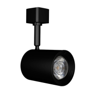 Green Creative Atom LED Track Head - 7W - 3500K - 25° Beam Angle - 120V - Halo Adapter - Black