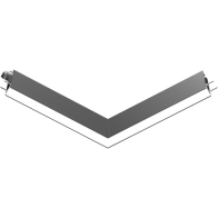 RAB BOA Edge V Connector for Pendant Down Light - Silver