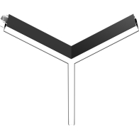 RAB BOA Edge Y Connector for Pendant Down Light - Black