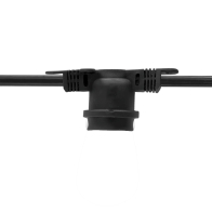 American Lighting 48' E26 Commercial Grade String Light - 25W / Socket - Non-Suspended Sockets - Interconnectable