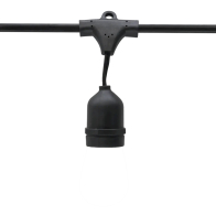 American Lighting 48' E26 Commercial Grade String Light - 25W / Socket - Suspended Sockets - Interconnectable