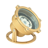Corona Lighting 6W LED Underwater Light - 2700K - 610 Lumens - 60 Degrees - 12V - Natural Brass