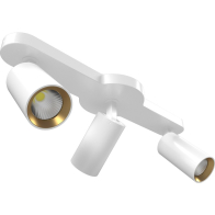 RAB COLUMN LED Track Light - Three-Head - 1,698 Lumens - 18W - CCT Selectable - Linear Ceiling Mount - 120V