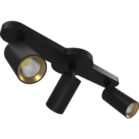 RAB COLUMN LED Track Light - Three-Head - 1,698 Lumens - 18W - CCT Selectable - Linear Ceiling Mount - 120V