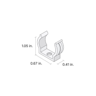 DiodeLED Mounting Bracket for LINAIRE Flex Tube 360 - 2 Pack