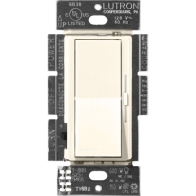 Lutron Diva LED+ Dimmer - Single Pole / 3-Way - 150W Max - Biscuit