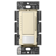 Lutron Maestro Vacancy Sensor LED+ Dimmer - Single Pole / Multi-Location - Almond