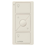 Lutron Original 3-Button Pico Smart Remote with Raise/Lower and Preset - Light Icons - Light Almond - Retail Packaging