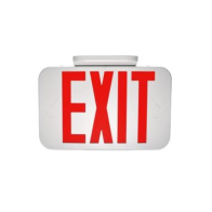 MaxLite LED Exit Sign - Red Letters - Battery Backup - Remote Capable - White