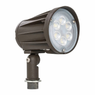 Westgate FLD2 LED Garden / Flag Bullet Flood Light - Knuckle Mount - 15W - 5000K - 1,900 Lumens - 120-277V - Bronze