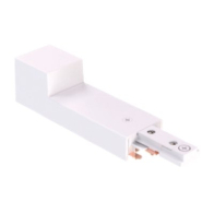 Green Creative Surface Conduit End Feed for Atom and Orbit Series Track Lighting - White