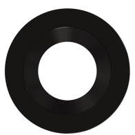 RAB 4" Black / Smooth Reflector Trim for HA4 LED Downlights