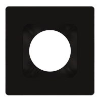 RAB 4" Square Black / Smooth Reflector Trim for HA4 LED Downlights