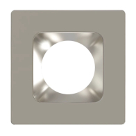 RAB 4" Square Brushed Nickel / Smooth Reflector Trim for HA4 LED Downlights