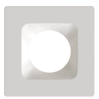 RAB 4" Square White / Smooth Reflector Trim for HA4 LED Downlights
