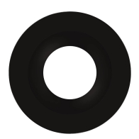 RAB 6" Black / Smooth Reflector Trim for HA6 LED Downlights