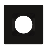 RAB 6" Square Black / Smooth Reflector Trim for HA6 LED Downlights