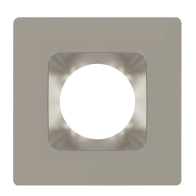 RAB 6" Square Brushed Nickel / Smooth Reflector Trim for HA6 LED Downlights