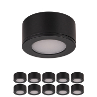 WAC Lighting Mini Puck LED Puck Light - 10 Pack - 95 Lumens - 20W - 3000K - 24V - Black