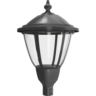 RAB Heritage Round Decorative LED Lantern - 15,174 Max Lumens - 60 | 80 | 100 | 120W - Type III/Type V Selectable Optics - Pole Mount - 120-277V - Bronze