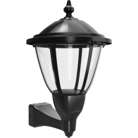 RAB Heritage Round Decorative LED Lantern - 15,174 Max Lumens - 60 | 80 | 100 | 120W - Type III/Type V Selectable Optics - Microwave Sensor - Wall Mount - 120-277V - Black