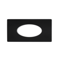 Lotus Black Square Trim for LED-S8W J-Box Mount or Retrofit LED Downlight