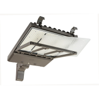 Keystone XFit OpticSwap LED Area Light - 39,960 Max Lumens - 185 | 210 | 290W - CCT Selectable - Type III|V - Adjustable Pole Mount - 120-277V - Bronze