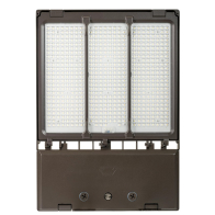 Keystone XFit OpticSwap LED Area Light - 39,960 Max Lumens - 185 | 210 | 290W - CCT Selectable - Type III|V - No Mount - 277-480V - Bronze