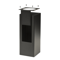 Keystone Square Shell For 4” Wall Mount Cylinders - Black