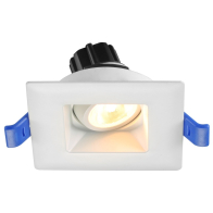 Lotus 2" Square Regressed Gimbal LED Downlight - 5W - 3000K - 400 Lumens - 120V - White
