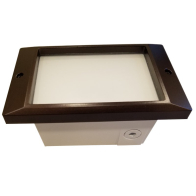 NSL 5W LED Step Star Step Light - Prism Cover - 3000K - 468 Lumens - 120V - Bronze