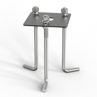 WAC Lighting Park Bollard Concrete Pour Kit - Black