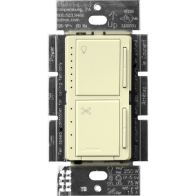 Lutron Maestro Dual LED+ Dimmer and Fan Control - Single Pole - Almond