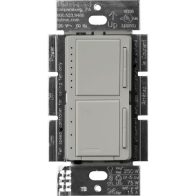 Lutron Maestro Dual LED+ Dimmer and Fan Control - Single Pole - Gray