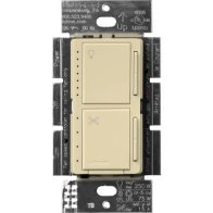 Lutron Maestro Dual LED+ Dimmer and Fan Control - Single Pole - Ivory