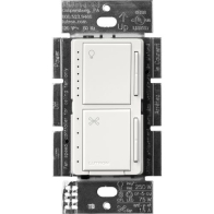 Lutron Maestro Dual LED+ Dimmer and Fan Control - Single Pole - Snow