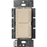 Lutron Maestro Dual LED+ Dimmer and Fan Control - Single Pole - Taupe