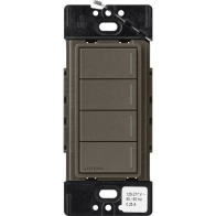 Lutron RadioRA 3 Sunnata Keypad - 4 Button - Truffle