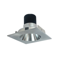 Nora Lighting 4" Iolite LED Downlight - Square Deep Reflector w/ Round Aperture - 1000 Lumens - 2700K - Natural Metal