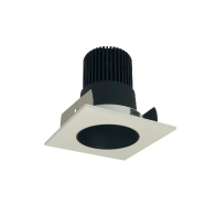Nora Lighting 2" Iolite LED Downlight - Square Reflector with Round Aperture - 1000 Lumens - 3000K - Black / White