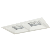 Nora Lighting Iolite MLS 2-Head Trim Kit - Matte Powder White Flange