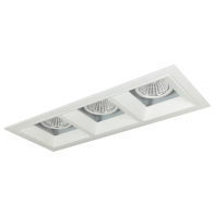 Nora Lighting Iolite MLS 3-Head Trim Kit - Matte Powder White Flange