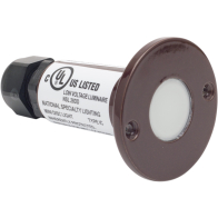 NSL LED Minidisc Light - Amber LED - Bronze Finish - 12V