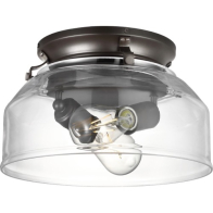 Progress Lighting Springer Light Kit - Clear Glass - 120V - Architectural Bronze
