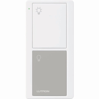 Lutron 2-Button Pico Smart Remote - Light Icons - White/Gray