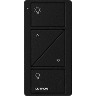 Lutron 2-Button Pico Smart Remote with Raise/Lower - Light Icons - Midnight