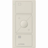 Lutron Original 3-Button Pico Smart Remote with Raise/Lower and Preset - Shade Icons - Light Almond