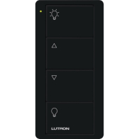 Lutron 4-Button Pico Smart Remote - Zone Control - Light Icons - Black