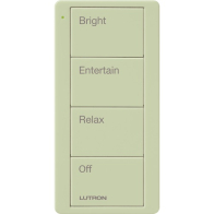 Lutron 4-Button Pico Smart Remote - Scene Keypad - Any Room Text Engraving - Ivory